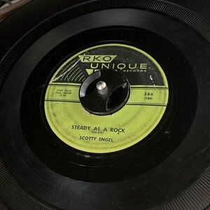 Scotty Engel RKO Unique Records Steady as a Rock When is a Boy A Man 45 7” vinyl